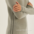 High Quality Ladies Low Collar Casual Long Knitwear